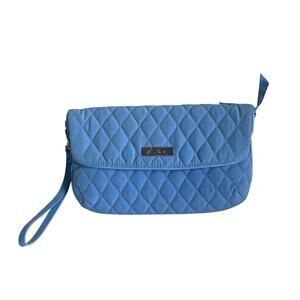 Vera Bradley Quilted Wristlet Folded Flap Style Wallet Sky Blue Women's